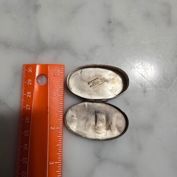 Abalone & Sterling SIlver, Large Oval Hinged Box - Picture 6 of 6